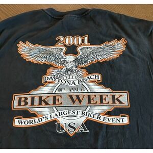 VTG Bike Week Motorcycle Shirt Mens XL Daytona Beach 2001 Eagle 50th Anniversary